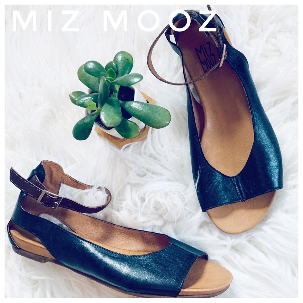 ♻️✌🏻sold✌🏻♻️MIZ MOOZ black and brown leather - Picture 1 of 8